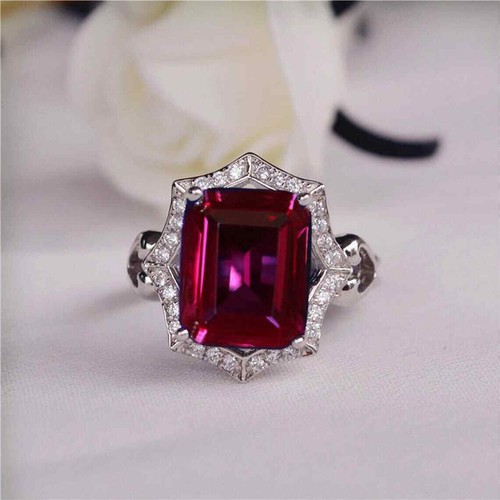4kt rot rubin diamant halo - diamant,