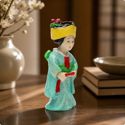Japanische geisha figur aus - japanische, geisha-figur