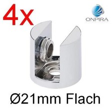 4x Chrom Glasplattenträger