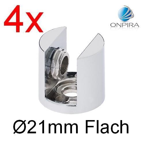 Chrom glasplattenträger - 4x,