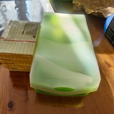 HAN Karteibox Karteikasten grün Croco A7 + 400 Karten + Register