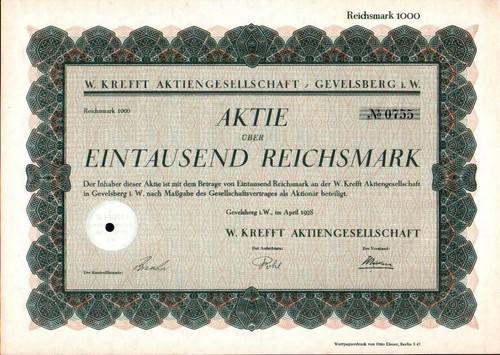 Krefft aktiengesellschaft - w.,