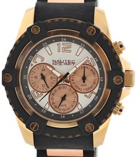 Nautec No Limit goldfarbener Herren Datum Chronograph Ref. 121789 Ø48mm Fullset
