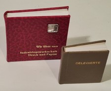 Miniaturbuch 2x Minibuch - Wir über uns, IG Druck und Papier / Delegierte