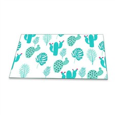 Herdabdeckplatten Ceranfeld Spritzschutz Glas Universal 90x52 Abstrakt Blau Deko