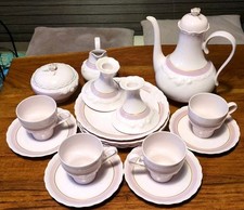 Hutschenreuther Porcelaine Rose Modell Drache 4 Teiliges Kaffeeservice  17 Teile