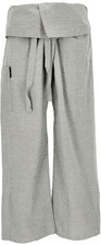 Thai Fischerhose aus fester Baumwolle, Wickelhose, Yogahose, Unigröße - stein