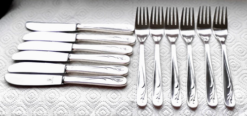 Silberbesteck gabel und 6 - gabel,