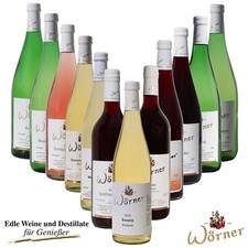 WEINGUT WÖRNER: 12 Fl. Wein Probierpaket, Weißwein Rotwein lieblich, Weinprobe