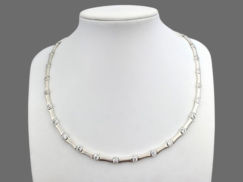 Vintage silber halskette - silber,