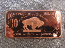 Kupferbarren 10 oz American Buffalo Kupfer Barren 999 Feinkupfer Copperbar
