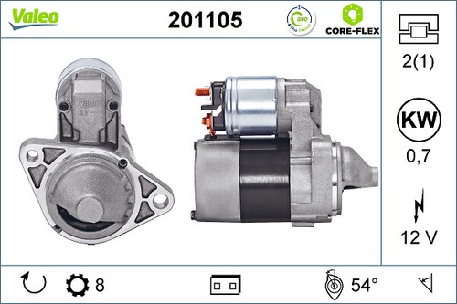 Valeo anlasser starter - anlasser, 0.7