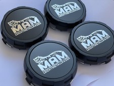 Original MAM DEM Radnabendeckel Radkappen Raddeckel Felgendeckel Emblem schwarz