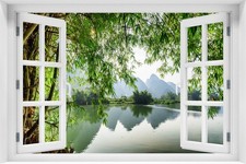 Fensterblick wandbild - fensterblick,