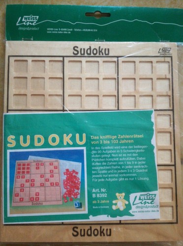 Sudoku mit zahlensteckern - sudoku,