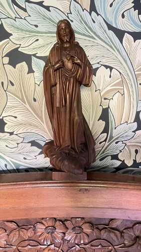 Skulptur jesus flammendes herz - flammendes,