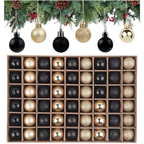 Mini weihnachtskugeln schwarz - mini,