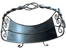 Kaminholzkorb Gusseisen, Schmiedeeisen, ca. 50 cm hoch, 4 kg