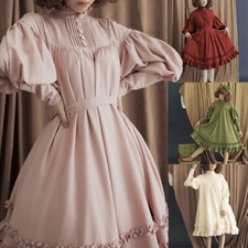 DE Spitze Gothic Rüschen Kleid Damen Vintage Lolita Kleid Japanisch Süß Kleider