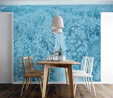 3D Schnee Wald Q5475 Tapete