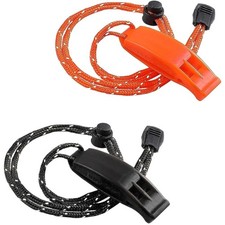 2er Set Notfallpfeifen Schwarz