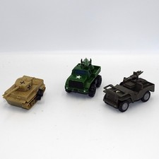 3x Militärfahrzeuge Made in Hong Kong – Panzer Jeep Truck Bastler Sammler (968)