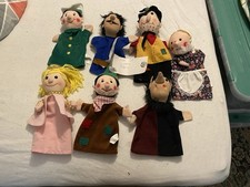 Puppe, Puppentheater, Retro, Vintage, Original, Puppen, Handpuppe,7 Stk, Set 1 
