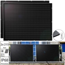 (0% MwSt) 2er-Set ultradünne & superleichte monokristalline Solarmodule, 2x 215W
