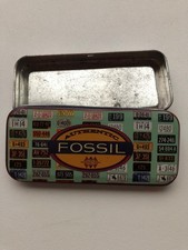 fossil brillenetui Blechdose
