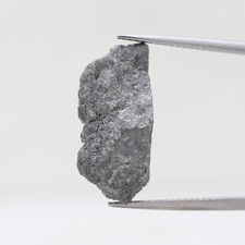 Big Grobem Diamant 14.27tcw Silber Grau Funkelnde Natur Irregular Form Anhänger