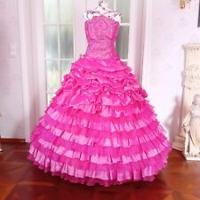 Ballkleid Krinolinenkleid pink fuchsia Glitzer Gr. 36