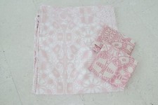 MERADISO 3 Teiliges Bettwäsche 200 x 220 / 80 x 80 cm weiß rose Satin Microfaser