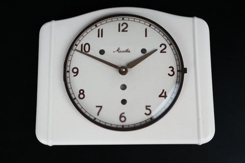 Keramik wanduhr aus - den, 50er