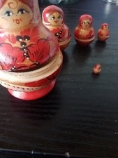 Matroschka Babuschka Steckpuppe Matrjoschka - 5 Holzpuppen,Handbemalt