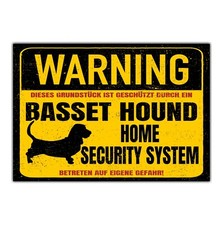 Basset Hound Dog Schild