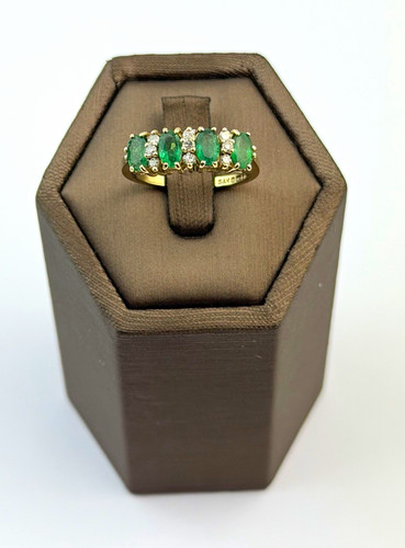 Ring gelbgold smaragd und - ring, 9