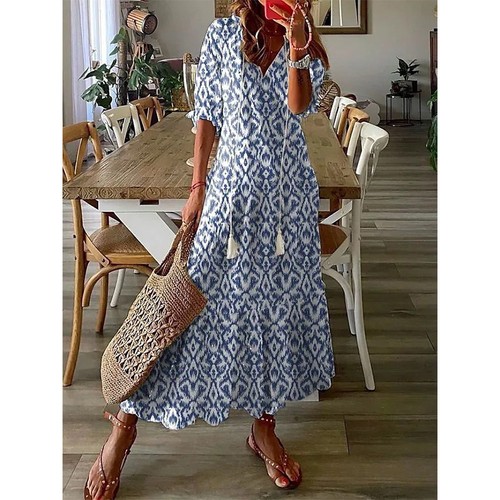 Damen boho blumenkleid locker - boho,