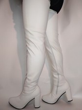 stiefel Kunstleder  weiß  