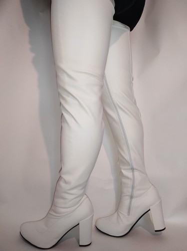 Stiefel kunstleder weiß - kunstleder,