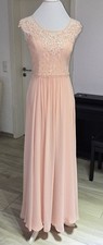 Abendkleid Gr. 36 Ballkleid Cocktailkleid Abiball Brautjungfern Kleid Lachs-rosa
