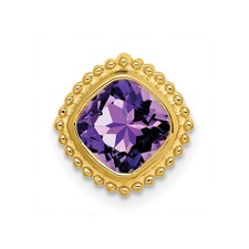 14K Gelbgold Kissen Amethyst
