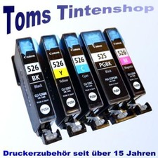 Patronen für Pixma MG5350 MG5250 MX895 PGI-525 PGBK CLI-526 wiederbefüllt 