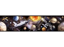 Bordüre Planeten Weltall Kinderzimmer Weltraum Kinder Digitaldruck selbstklebend