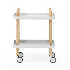 Normann Copenhagen Block Beistelltisch, 50x35cm Esche hellgrau Retoure UVP 260,-