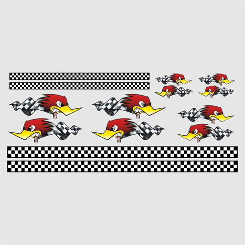 18 aufkleber set - 1:18,