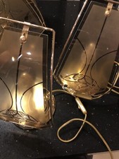 Tischleuchten 2 Stück Nachttischleuchten Lampe Tischlampe Messingfarben