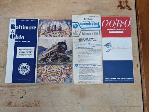 Vintage o fahrplan lot - c&o, b&o