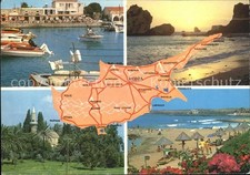 Zypern Cyprus Strand Hafen Karte Boot