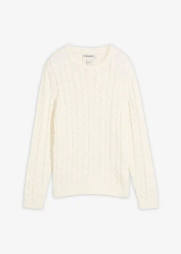 Pullover mit zopfstrickmuster - pullover,
