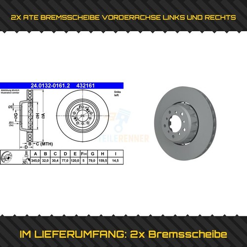 Ate bremsscheibe - 2x,